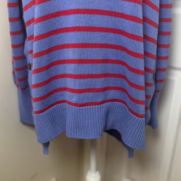 Tuckernuck Starboard Blue Bar Harbor Nautical Striped Long Sleeve Sweater XL - Picture 3 of 9